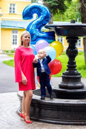 Оксана Стрункина с сыном